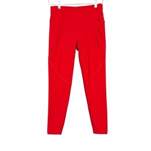 Sweaty Betty Leggings Womens 6 Red Power 7/8 Length Workout Pull On Pant Stretch
